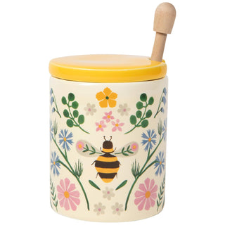 Now Designs Food Storage Container, DIA3 x H4in, Bee Garden