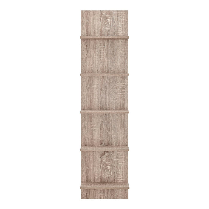 Danya B. Decorative Wall Mount Vertical Shelving Unit – Modern Column Shelves (Weathered Oak)