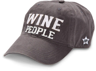 Pavilion Gift Company We People Wine People Baseball Cap Hat with Adjustable Strap, Gray