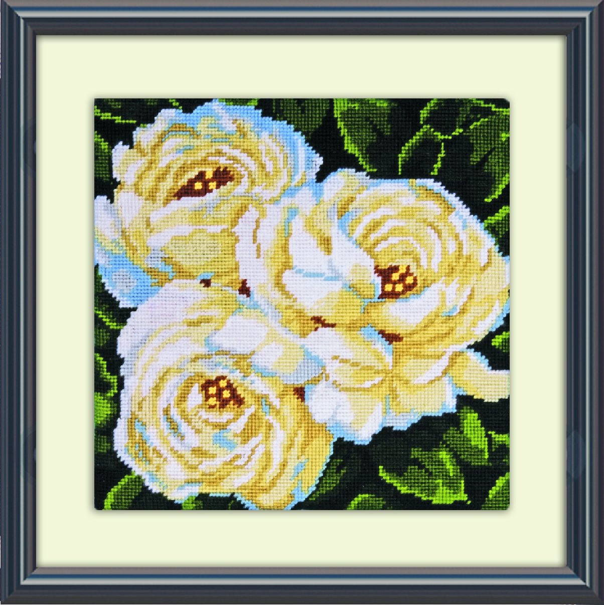 Tobin White Roses Needlepoint Kit