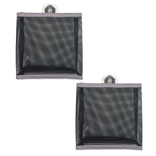 DII Design Bathroom Mesh Caddy Suction Organizer, Small Set, Gray 2 Piece