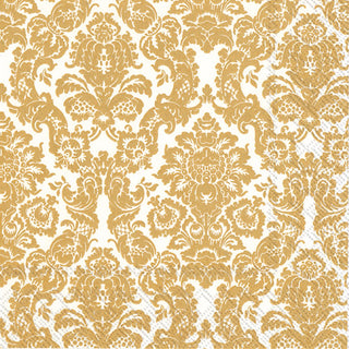 Boston International IHR 3-Ply Lunch Paper Napkins, 6.5" x 6.5", Gold