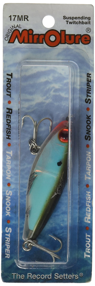 MirrOLure Fishing Hook, 2 5/8 inch 3/8 oz, Green Bk/White/Silve
