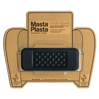 MASTAPLASTA Fabric Applique Patch, 4in x 1.5in BANDAGE, A Black Leather