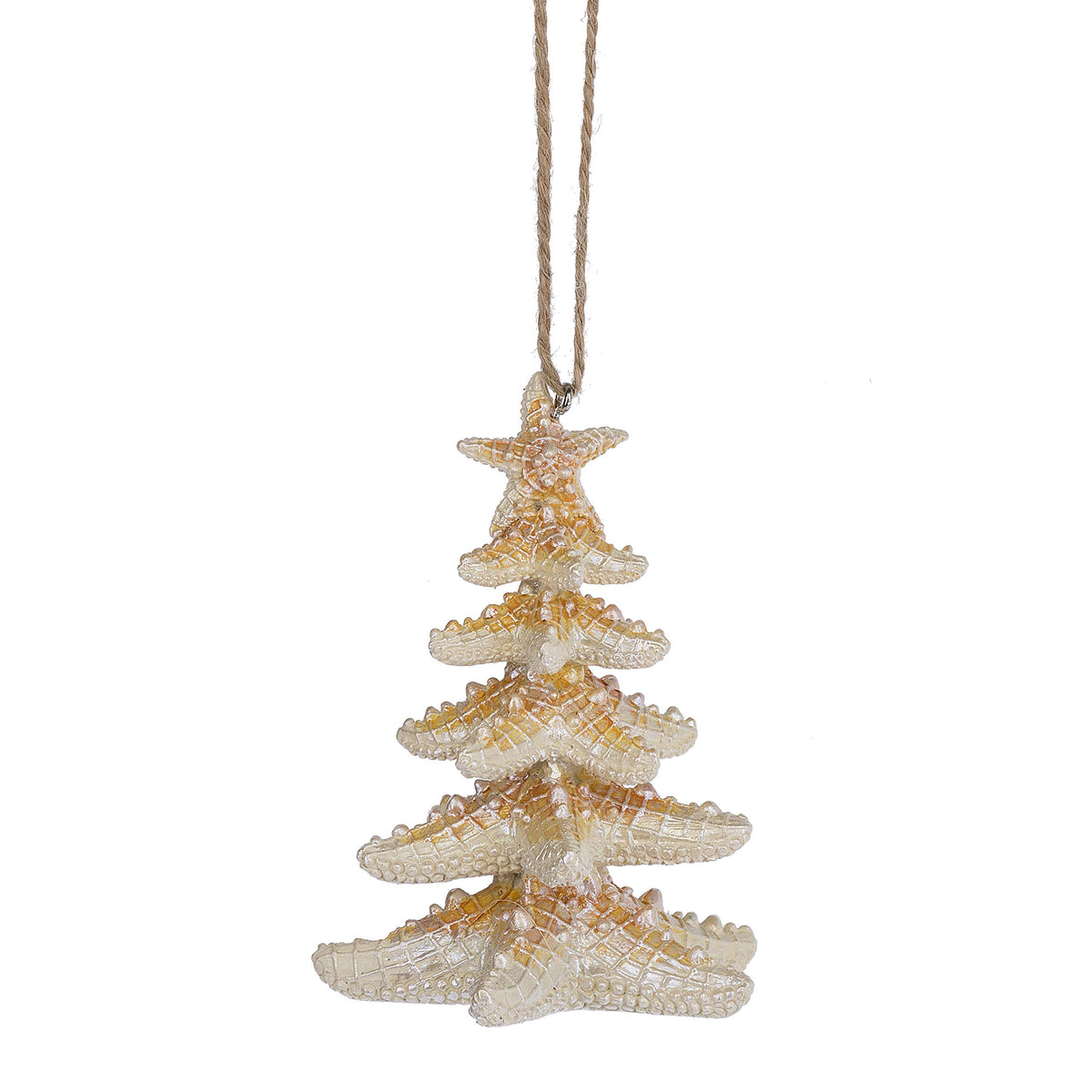Midwest-CBK Hanging Ornament, 4x3, Starfish Tree Natural Brown