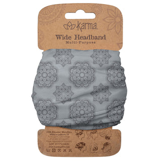 Karma Hairband, 1 Count (Pack of 1), Grey Medallion