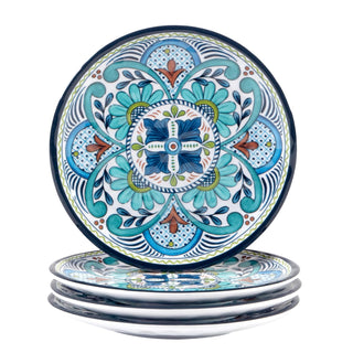 Certified International Talavera Canape Plate Set, 6-inch Diameter, Set of 4, For Everyday Use, Kitchen Accessories, Party Celebration