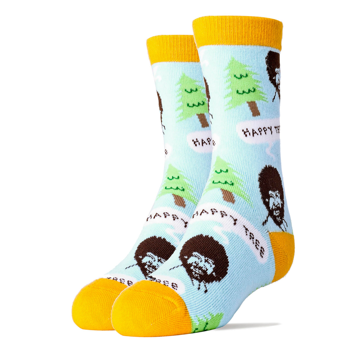 ooohyeah Socks, 1-5, Bob Ross Happy Trees-blu