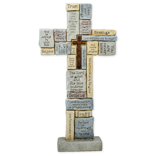Roman Crossword 12.5"H. Table Cross (46420)