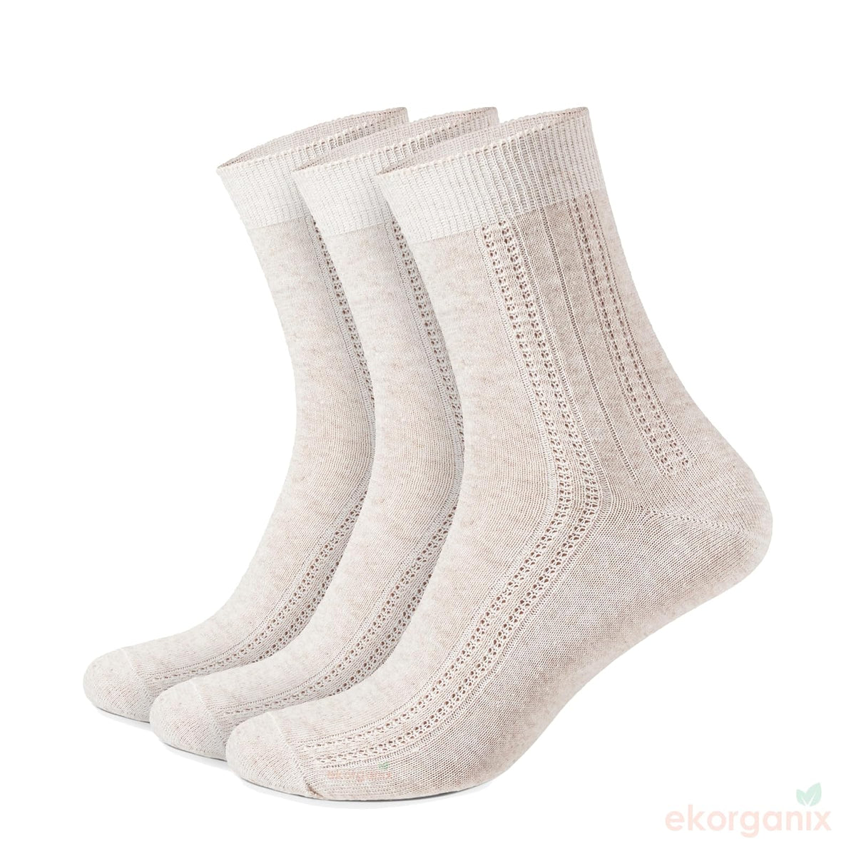 Ekorganix Socks, Light Grey, Modern