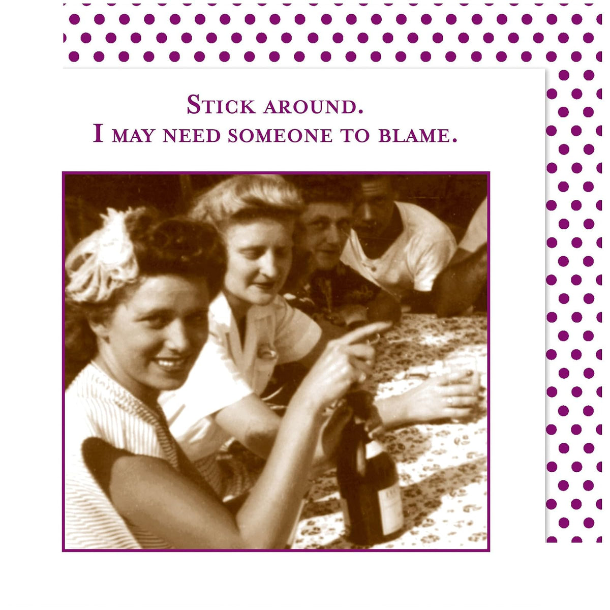 Shannon Martin Girl Designer Disposable Napkin, 5x5, Stick Around