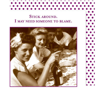 Shannon Martin Girl Designer Disposable Napkin, 5x5, Stick Around