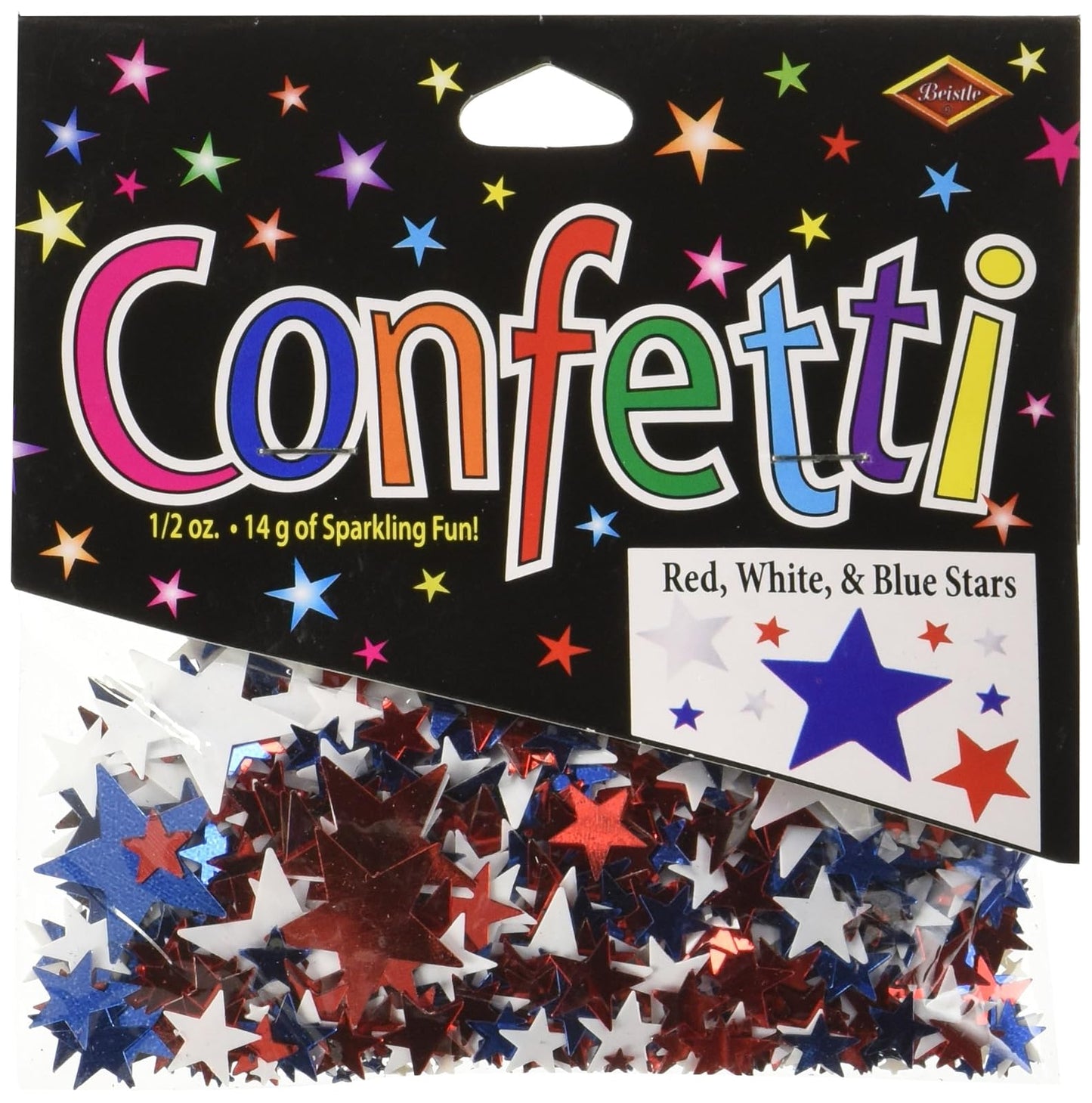 Beistle Assorted Sizes Star Patriotic Confetti Table Decoration USA 4th Of July Party Supplies