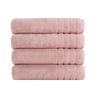 Towels Beyond Towel, 4-Piece Hand Towel Set, Rose