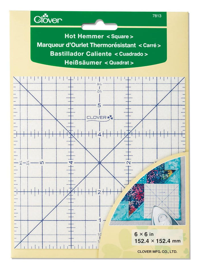 Clover Needlecraft Inc Hot Hemmer Pressing Tool Square, White