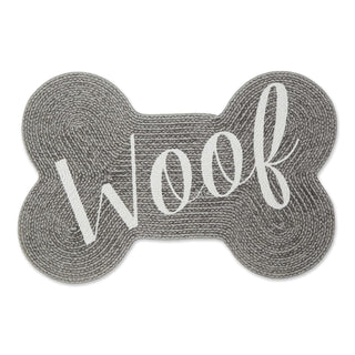 Bone Dry Pet Placemat, 16"L x 16"W, Gray Woof