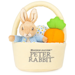 GUND Beatrix Potter Peter Rabbit Easter Basket Plush, 4-Piece Set, 8.5