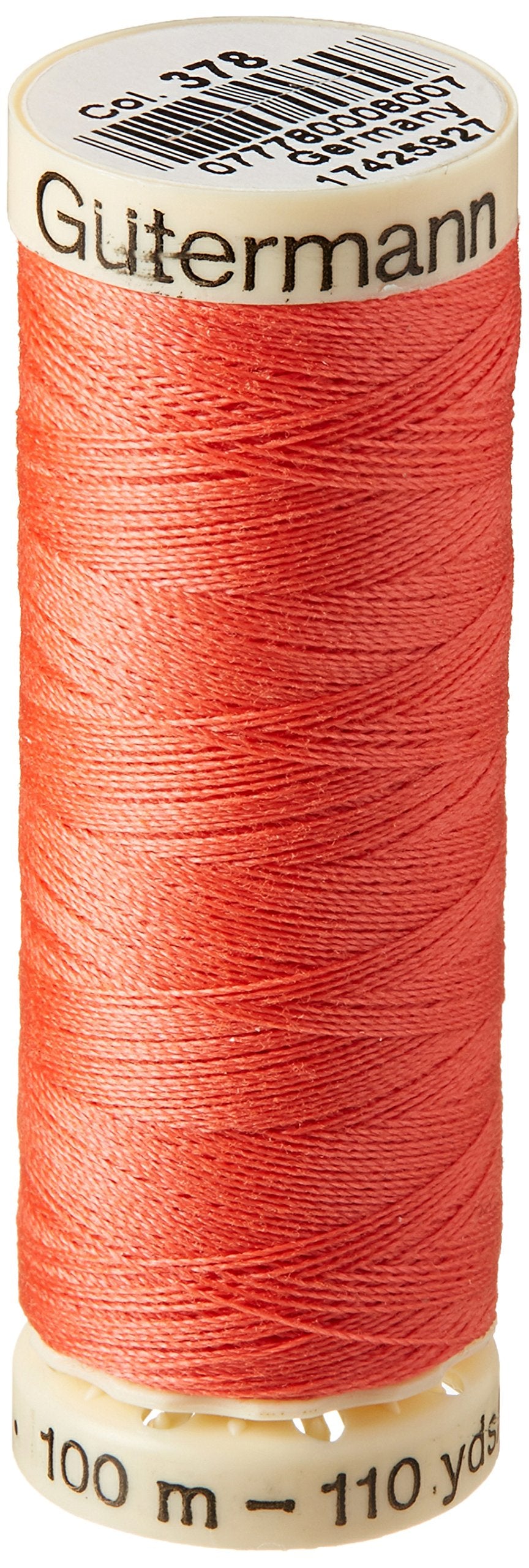 Gütermann Yarn, 110 yards, Coral Red