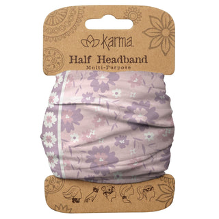 Karma Hairband, 1 Count (Pack of 1), Pink/Lilac Split Floral