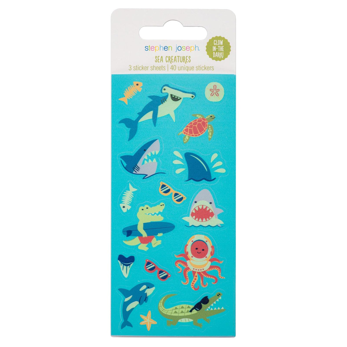 Stephen Joseph Sticker Decal, 4.75” x 2.25”, Sea Creatures