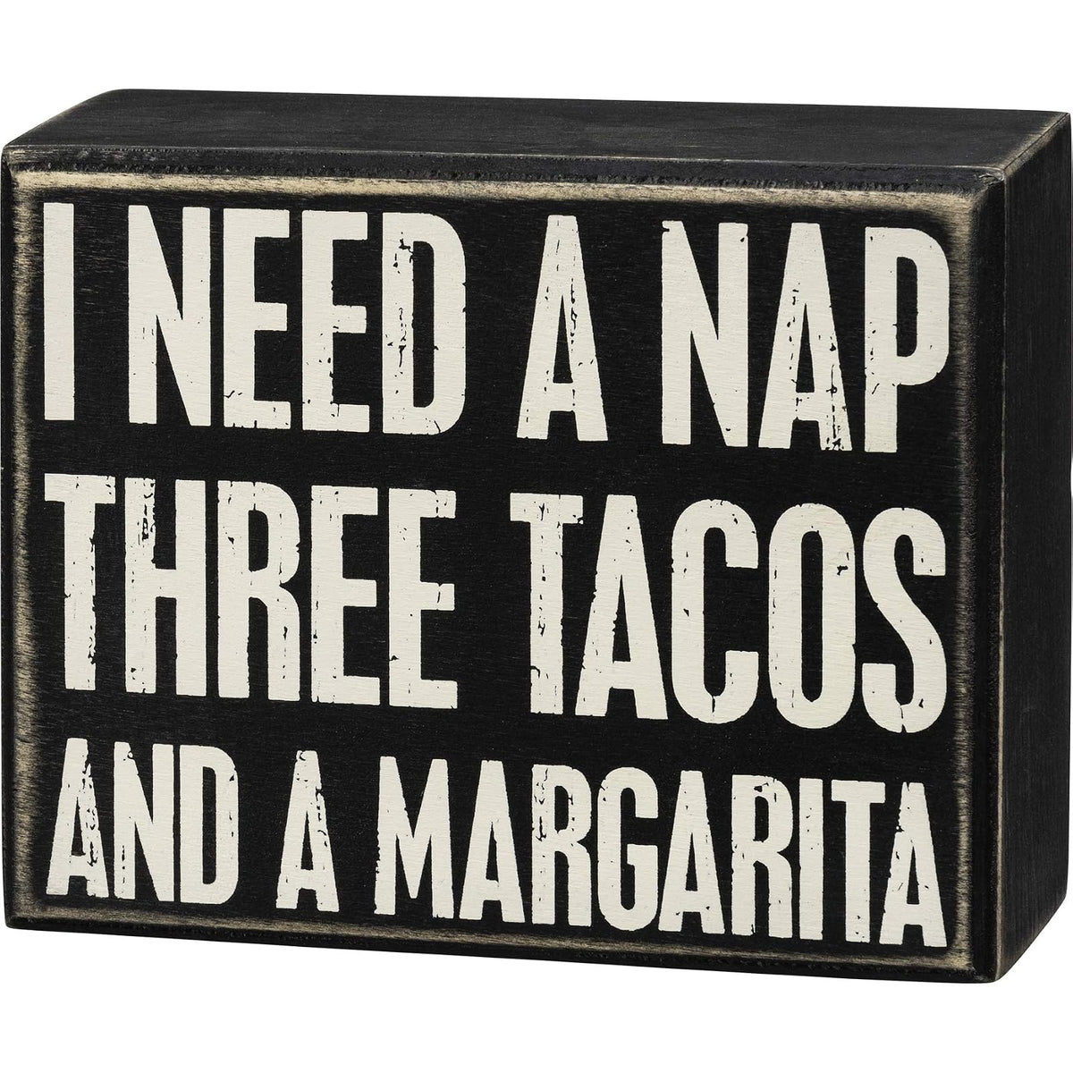 Primitives by Kathy Decorative Signage, 5x4 inches, Black, White