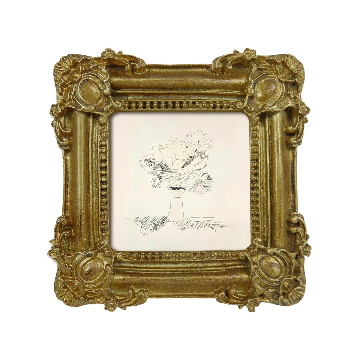 SIMON'S SHOP Picture Frame, 3x3, Gold - 3x3