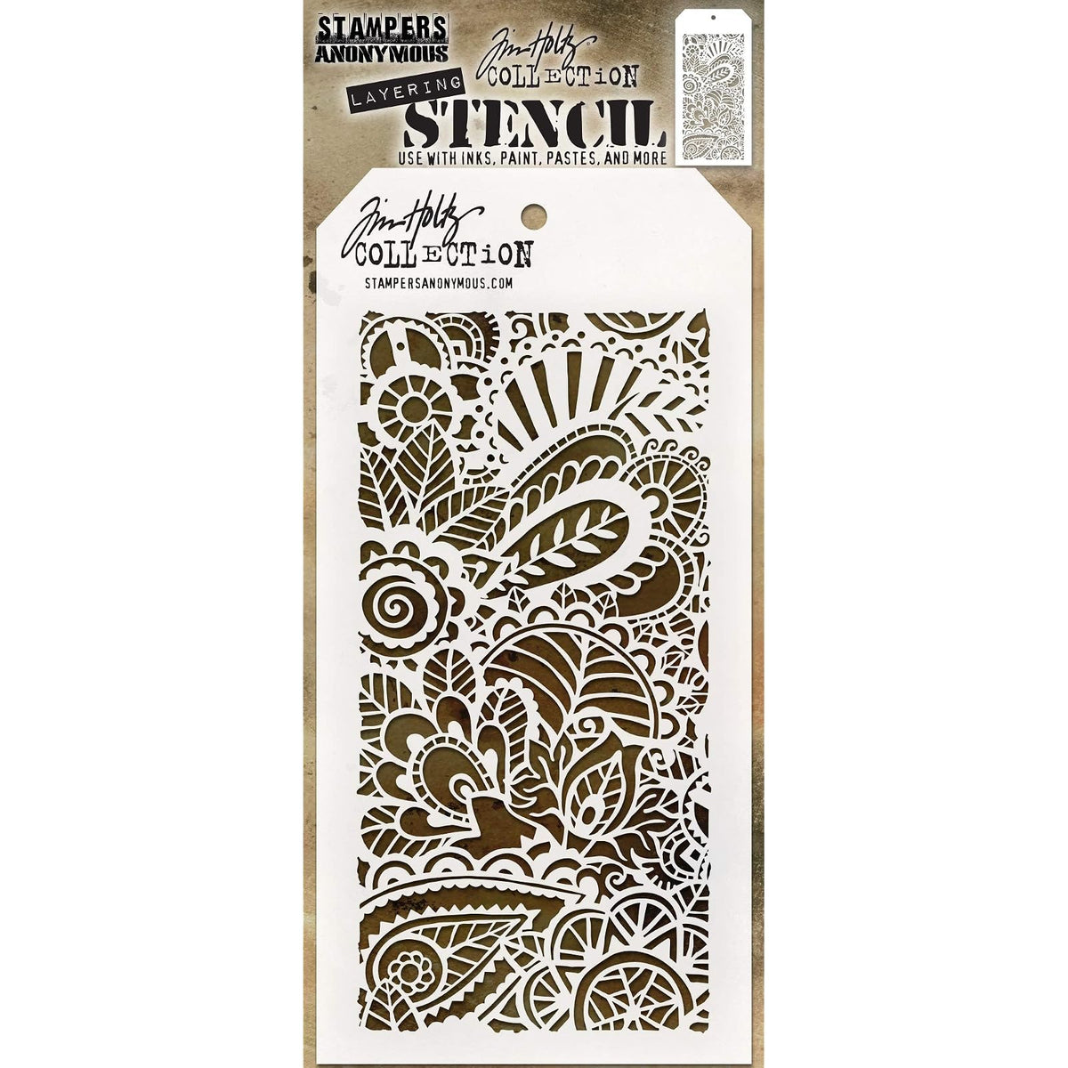 Tim Holtz - Stampers Anon Template Stencil, One Size, Doodle Art 1 -Layered
