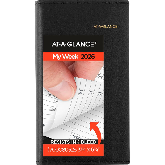 AT-A-GLANCE Planner, Black, 2026