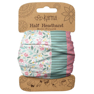 Karma Hairband, 1 Count (Pack of 1), Mint Green Split Floral