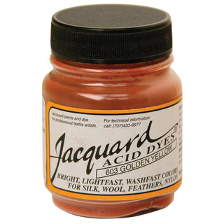 Jacquard Acid Dye for Wool, Silk and Other Protein Fibers, 1/2 Ounce Jar, Concentrated Powder, Golden Yellow 603