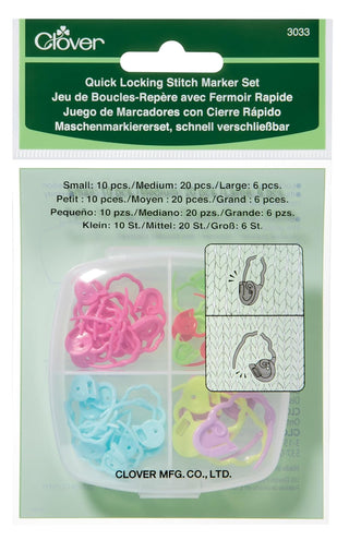 CLOVER 3033 Quick Locking Stitch Marker Set