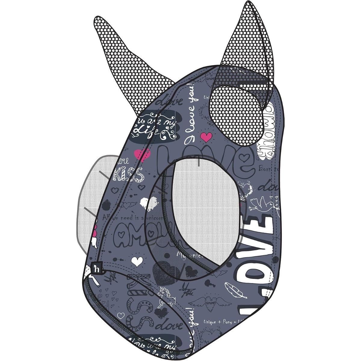 HORZE Pet Pest Control, Cob, Dark Navy Graffiti