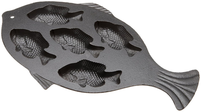 Old Mountain 10145 Fish Impression Cornbread Pan, Cast Iron
