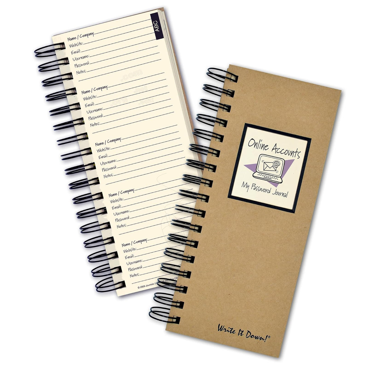 Write it Down Blank Book, Mid-size, Kraft Brown