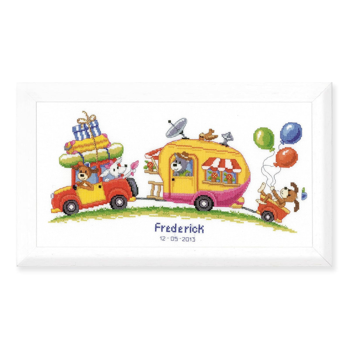 Vervaco Counted Cross Stitch Kit Road Trip Vacation 16" x 8.4"