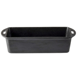 Tablecraft Rectangular Loaf Pan, Cast Iron, 10.125 x 5.25 x 2.875" (12" L w/Handles)