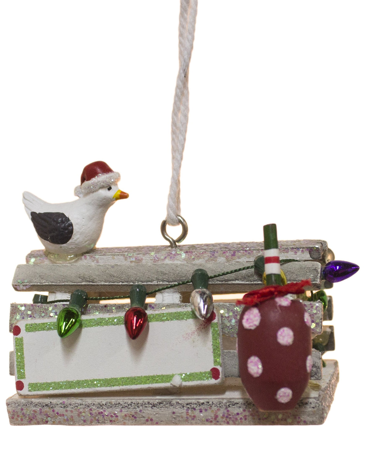 Cape Shore Seagull on Wooden Trap Ornament