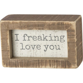 Primitives by Kathy Decorative Signage, 4" x 2.5", Brown and Ivory