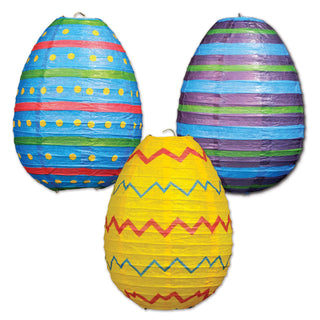 Beistle Easter Egg Paper Lanterns, 10-Inch, Multicolor