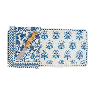 Mud Pie Tray, tray 6 1/2" x 14", Blue