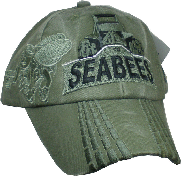 Eagle Crest U.S. Navy Seabees Bulldozer OD Green Ball Cap