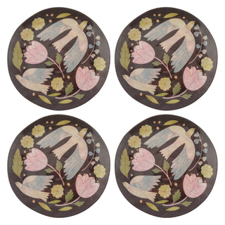 Karma Dishware Plate, Salad Plates, Folklore Birds