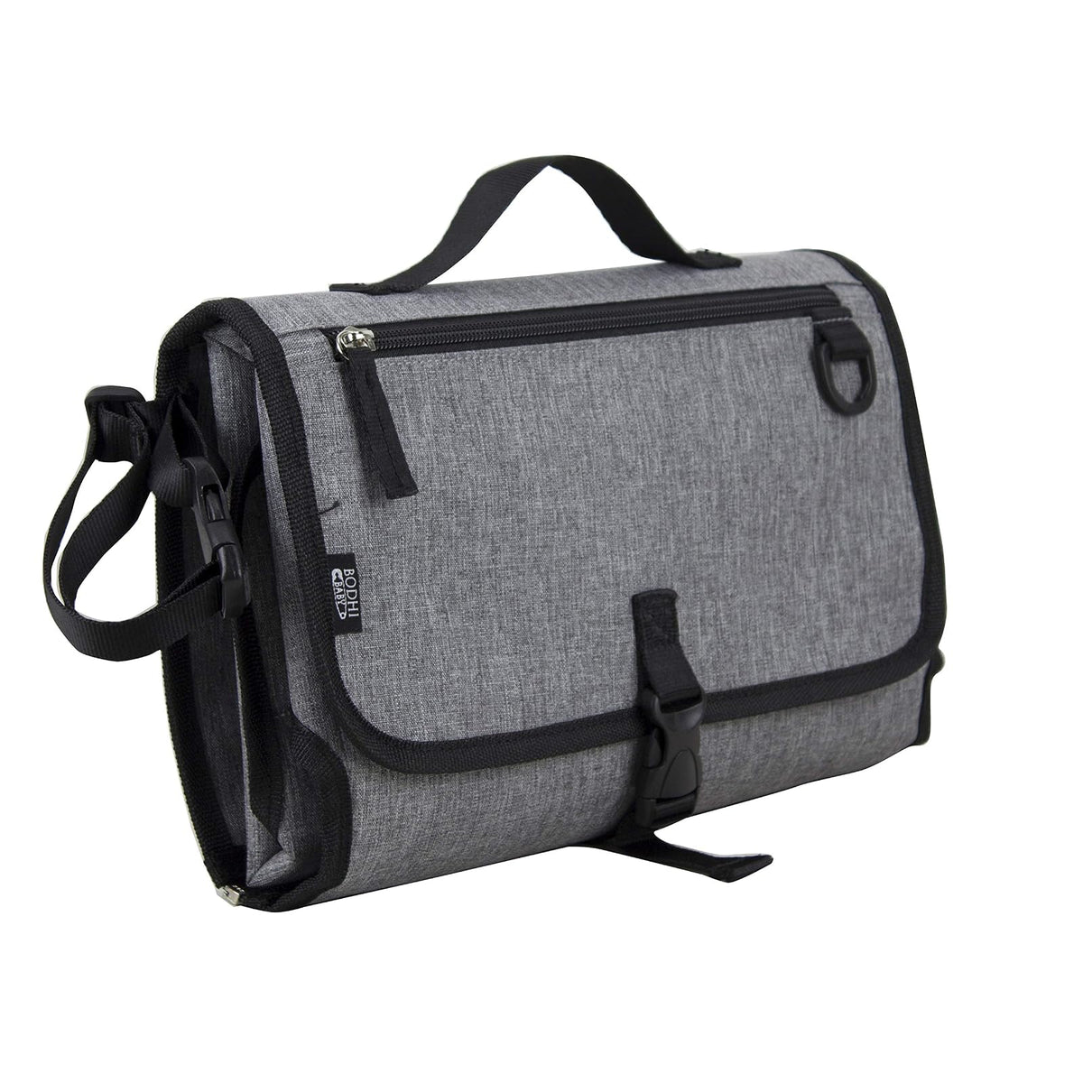 BODHI Changing Pad, Mid Gray Chambray