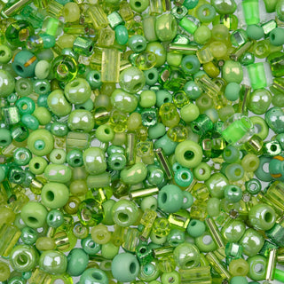 John Bead Craft Bead, Assorted, Light Green Assorted Mix