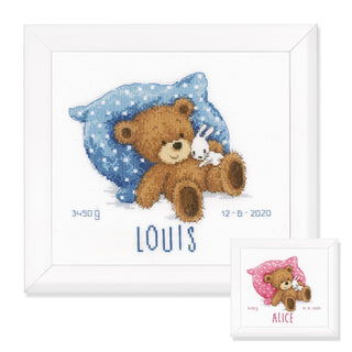 Vervaco Counted Cross Stitch Kit 8.8"X8.4"-Sweet Bear (14 Count) -V0170741