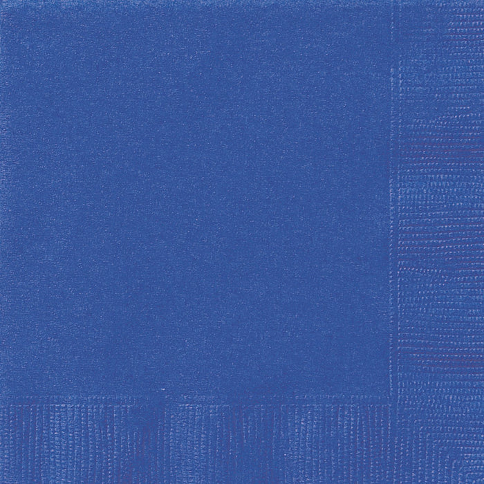 Unique Disposable Napkin, 20 Count (6.5" x 6.5"), Royal Blue