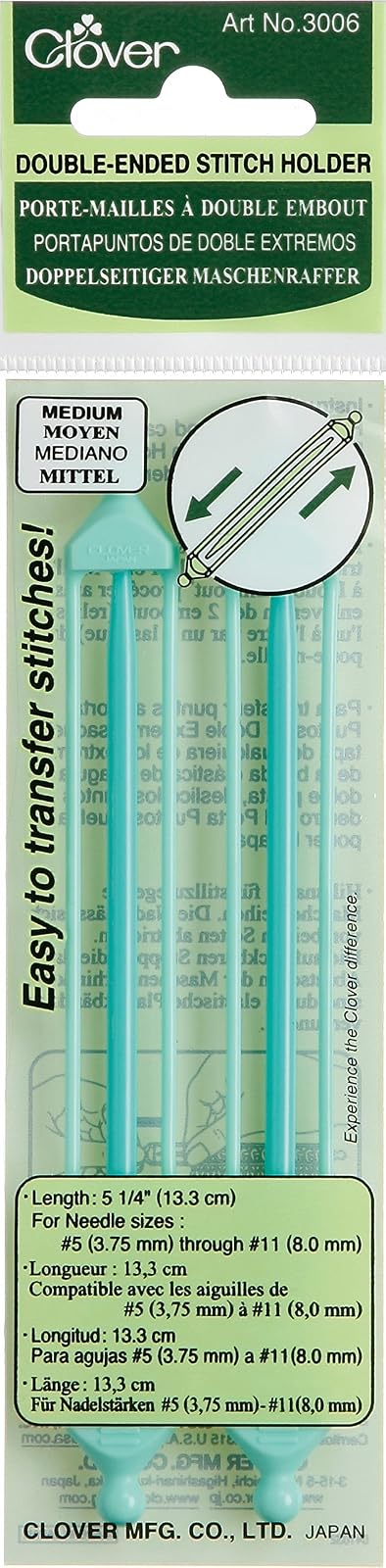Clover 3006 Double-Ended Stitch Holder, Medium