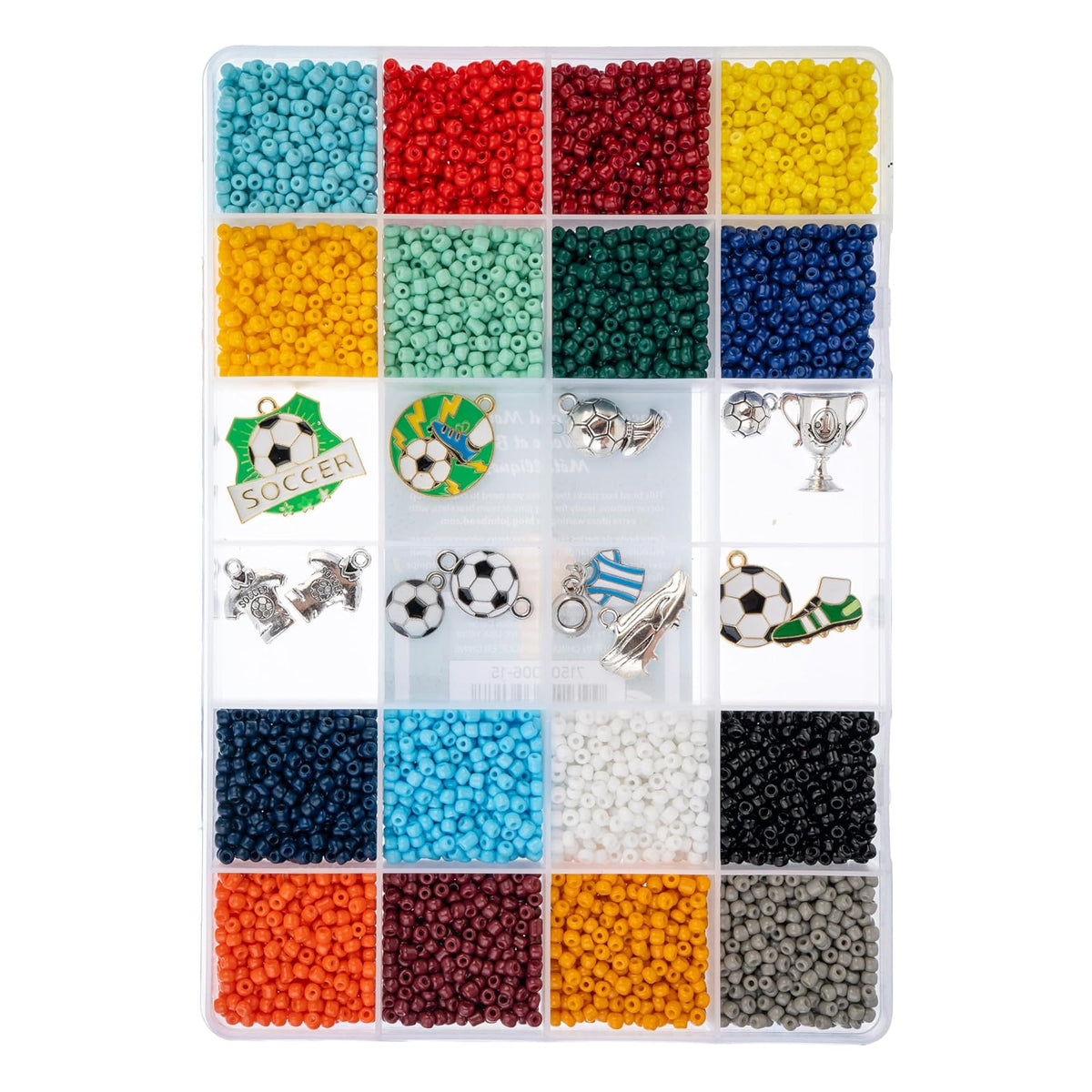 John Bead Craft Bead, 8/0, Soccer Theme