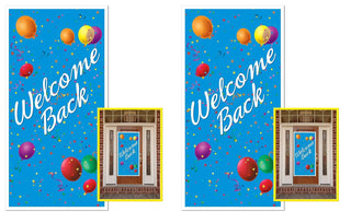 Beistle Welcome Back Door Covers 2 Piece, 30" x 5', Multicolored