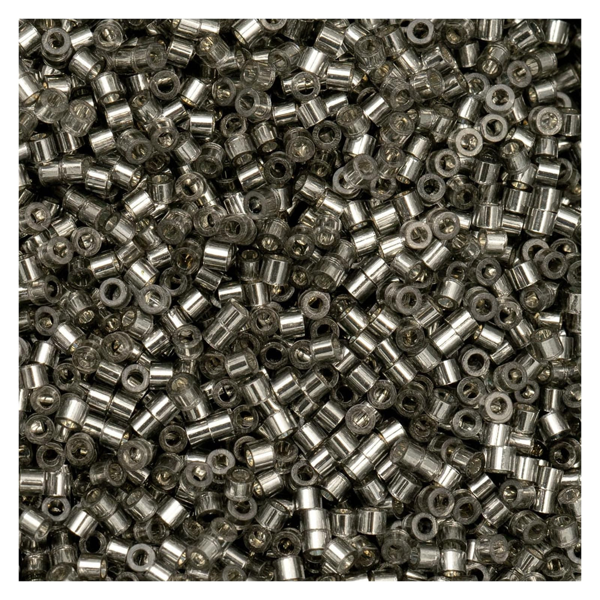 John Bead Craft Bead, Size 11, Grey Silver Lined